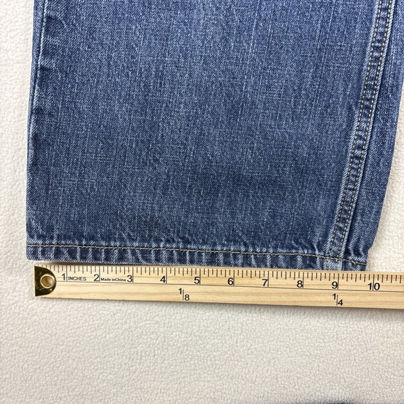 Levis 557 Jeans Mens 38x30 Bootcut Relaxed Dark Blue Wash Baggy Y2K VTG Loose - Picture 3 of 11